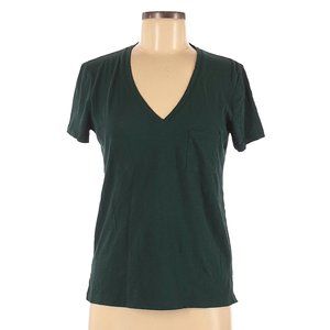 Madewell Green Cotton V-Neck